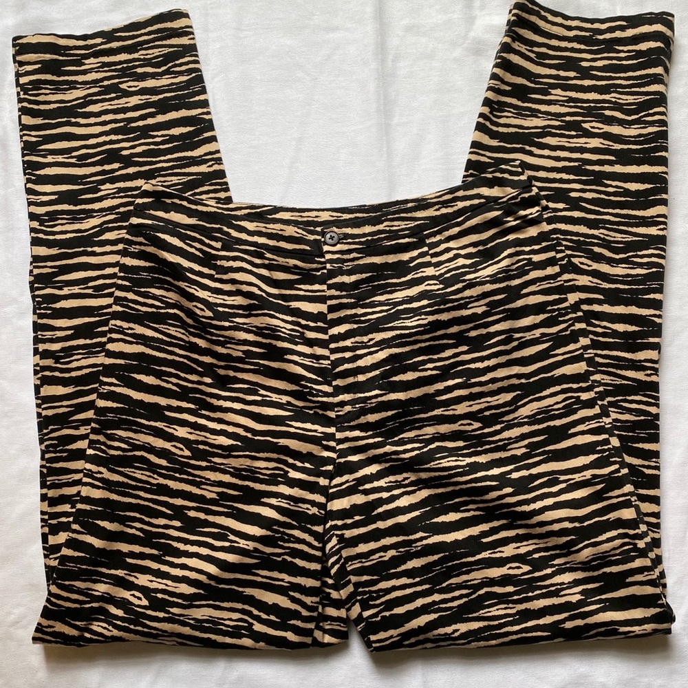 Vintage Dana Buchman Tiger Patterned Pants 10